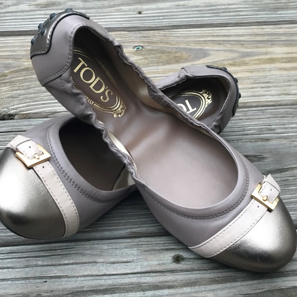 Tod's Shoes - TOD'S Women Flat Shoes Patent/Suede Leather Ballet